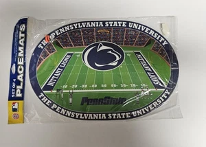 Penn State University Nittany Lions Set 4 Vinyl Placemats Football Tailgating - Picture 1 of 9