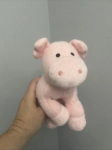 Melissa & Doug Pink Corduroy Knit Pig Plush Princess Soft Toys Stuffed Animal - Picture 1 of 6
