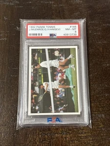 1992 Panini Tennis #166 John McEnroe G. Ivanisevi PSA 8 NM-MT - Foto 1 di 2
