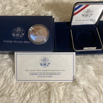 2002 U.S. Mint Salt Lake Olympic Games PROOF Silver Dollar OGP w/ COA 90% Silver - Image 1 of 4