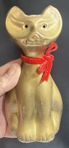 Banco de monedas vintage moderno de mediados de siglo MCM de latón gatito gatito gato - Imagen 1 de 18