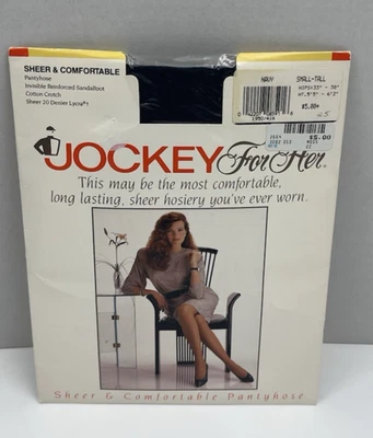 PantyManguera Jockey Para Ella Transparente y Cómoda Pequeña-Alta Azul Marino N.O.S 1991 Foto 1 de 3