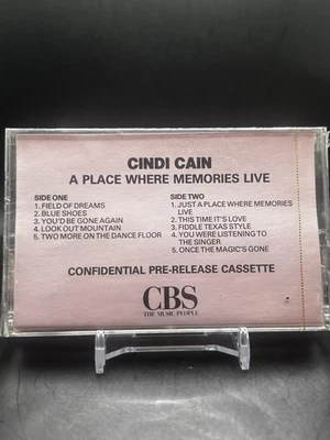 Cindi Cain – A Place Where Memories Live / Cassette / HTF /Sealed/Promo - Image 1 of 3