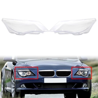 For BMW 6 Series E63 E64 M6 2008-2010 Transparent Headlight Headlamp Lens Cover Foto 1 de 4