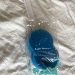 Long Handled Blue Sponge Bath & Shower Mobility Bathing Aid Comfy Extended Grip - Picture 1 of 2