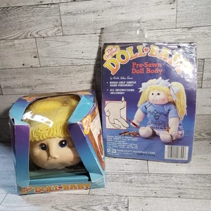 Vintage 1984 Fibre Craft Doll Baby Kit Martha Nelson Thomas Blonde Pigtails - Picture 1 of 7