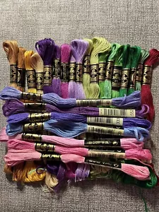 50+ Skeins Lot DMC Floss Embroidery Thread Made in France 100% Cotton - Picture 1 of 6