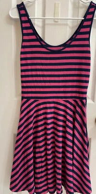 Vestido sin mangas original Arizona Jean Co. talla M rayas suave-cómodo rosa/azul Foto 1 de 4