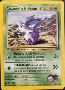 Pokemon Giovanni's Nidoran 76/132 Gym Challenge 1ª Edición (2000) - Imagen 1 de 2