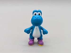 Blue Yoshi World Of Nintendo Action Figure 2007 Super Mario 4.25” Posable - Picture 1 of 8
