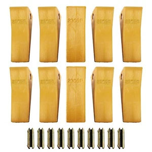 230SP Forged Backhoe Bucket Teeth with 23FP Flexpin for Mini Excavator - 10 Set - Picture 1 of 8