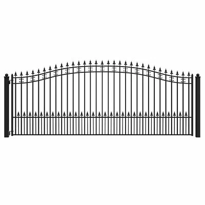 ALEKO Yard Garden Steel St. Louis Style 16 ft Single Swing Driveway Gate - Image 1 of 4