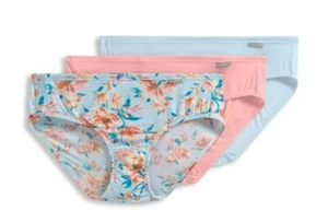 New Jockey Women's size 6 Bikini Underwear Supersoft Comfy 3 Pack Peach Blue - Picture 1 of 2