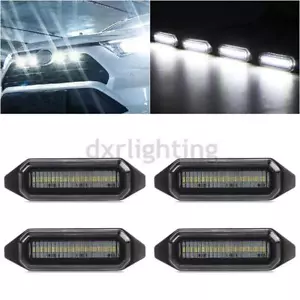 4PCS Smoke White Front LED Grille Lights Kit For Toyota RAV4 2019 2020 2021 2022 - Picture 1 of 12