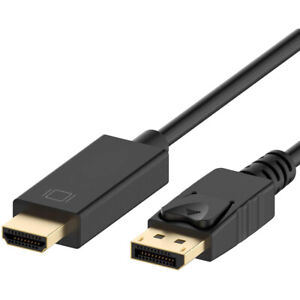 Câble DisplayPort vers HDMI Ultra HD 4K 6 pieds convertisseur audio/vidéo 3D 6 pieds