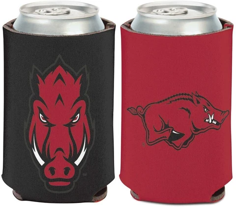 Arkansas Razorbacks Can Cooler Two Sided Design NCAA Collapsible Koozie Cover