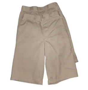 4pc Lot Kids Boys Unisex Khaki & Navy School Uniform Shorts Bottoms Pants Size 8 - Picture 1 of 2