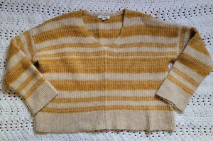 Suéter recortado de lana a rayas de alpaca talla pequeña Madewell para mujer - Imagen 1 de 13