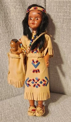 vintage carlson dolls native american doll - Image 1 of 4