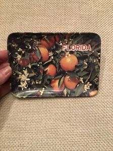 Vassoio porta souvenir vintage Florida melamina 4"x6" arance - Foto 1 di 3