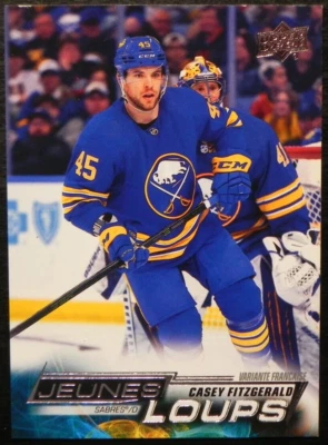 2022-23 22/23 Upper Deck FRENCH Young Guns #498 Casey Fitzgerald Buffalo Sabres - Image 1 of 2