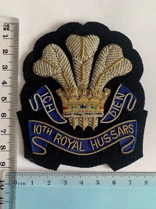 The 10th Royal Kings Husars Bullion Wire Embroidered Badge - Bild 1 von 1