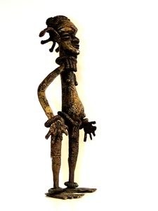 Figurine Africaine Métal Doré EN Authentique - Photo 1/5