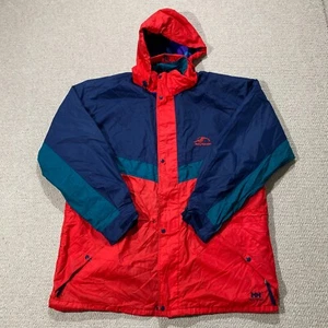 VINTAGE Helly Hansen Jacket Mens XXL Red Navy Festival Anoral HellyTech 90s - Picture 1 of 14