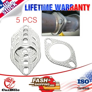 5pcs 2 Bolt High Temp Exhaust Gasket Flange Cylinder Head Gasket Aluminum NEW - Bild 1 von 14