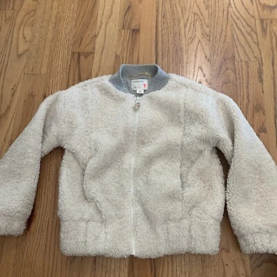 Chaqueta Bomber Crewcuts J Crew Niñas Crema Sherpa Talla 4-5 En muy buen estado Foto 1 de 4