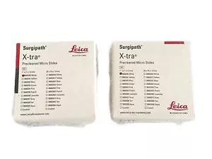 LEICA Surgipath X-tra Precleaned Glass Micro Slides 1"x3”x1mm White 2x 1/2-Gross - Picture 1 of 4