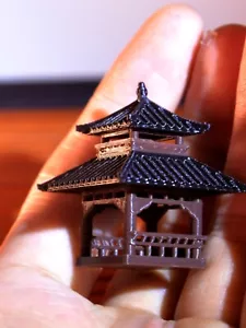 Miniature Padiglione Scala HO/OO Stile Cinese Antico Edificio Sabbia Modello Tavolo - Foto 1 di 7