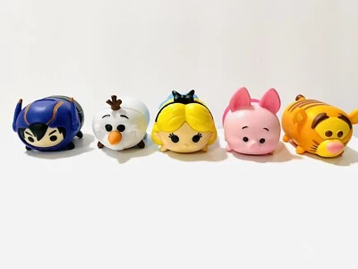 Lot Of 5 Disney Tsum Tsum Vinyl Figures. ..variety.. Olaf, Piglet, Alice, Tigger - Image 1 of 2
