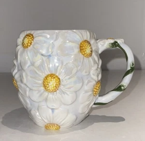Handpainted Gibson Daisy Decorated Coffee Tea Cup Mug 10 Oz - Picture 1 of 6