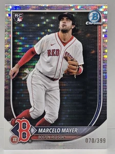 2025 Bowman Chrome Marcelo Mayer Rookie RC Pulsar Refractor /399 - Red Sox - Bild 1 von 2