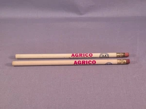 Two Vintage Pencils Agrico Fertilizer Agriculture Saginaw MI Advertisement White - Picture 1 of 6