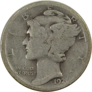 1921 D Mercury Dime VG Very Good Silver 10c Coin SKU:I20974 - Picture 1 of 4