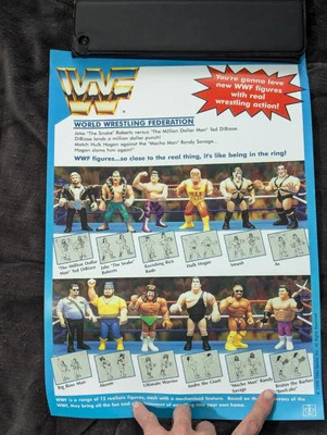 Póster Toyfair Serie 1 Hasbro WWF - WWE LJN Vintage Titan Sports - Reproducción Foto 1 de 2