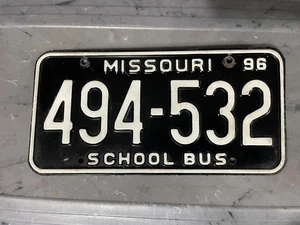 1996 Missouri Kennzeichen 96 494-532 Schulbus - Bild 1 von 1