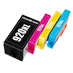 Paquete de 4 cartuchos de tinta 920XL para impresora HP Officejet 6000 6500 7000 - Imagen 1 de 1
