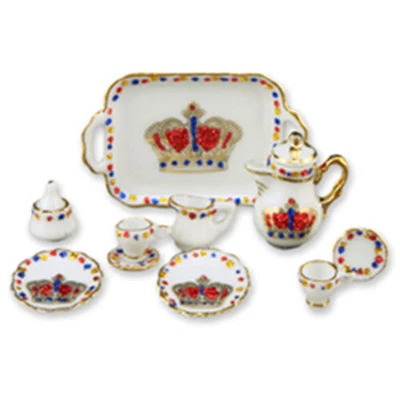 Reutter Porzellan Kaffeeservice Goldkrone Coffee Set Gold Crown 1:12 Art 1.335/6 - Bild 1 von 4