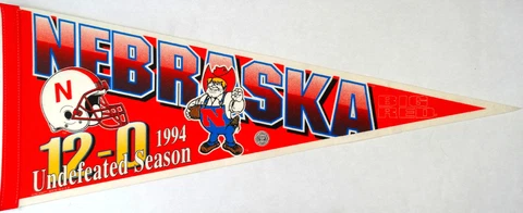 Nebraska Cornhuskers 1994 Undefeated 12-0 National Champions Collectors Pennant Cover