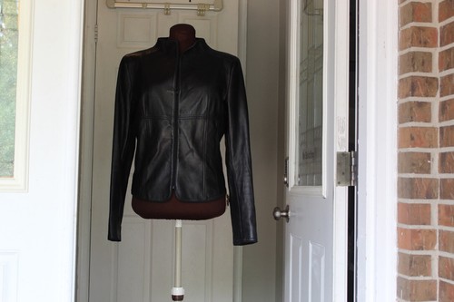 VALENTINO ROMA GIACCA PELLE DI AGNELLO BLAK US Z 10 ITALY 46 MADE IN ITALY