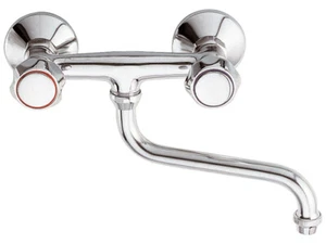 AMBROSIANA GRUPPO LAVELLO A MURO CON CANNA "S" INFERIORE RUBINETTO COD.761860