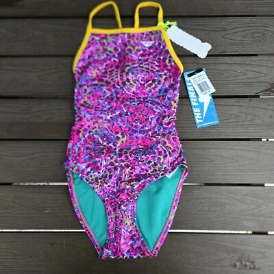 TYR The Finals Funnies Love Bug Foil Flutterback Swimsuit - Size 28 NEW - Image 1 of 3