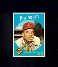 1959 TOPPS #63 JIM HEARN-3--PHILLIES--NO CREASES--EX++