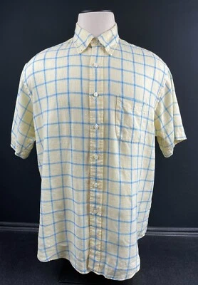 Camisa informal de manga corta de lino irlandés Brooks Brothers - Talla: Grande Foto 1 de 4