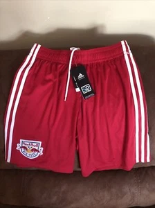 ADIDAS New York Red Bulls MLS soccer SHORTS new with tags Size M Mens - Picture 1 of 7