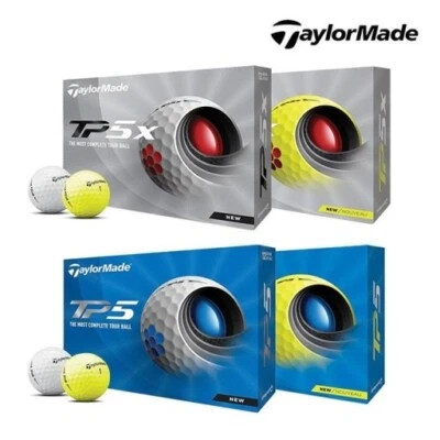 [NEW] 2021 TaylorMade TP5 / TP5X White or Yellow Golf Balls / 2 or 4 Dozen