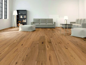 PARKETT PUDERBACH LANDHAUSDIELE EICHE GEÖLT, GEBÜRSTET ART. 160  CLICK SYSTEM - Bild 1 von 9